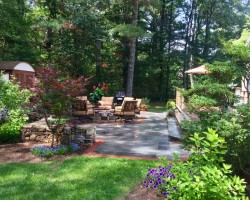 Lawn entry to outdoor room