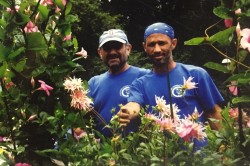 Dad and I circa 2008 playing in the flowers..