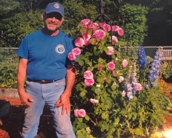 Dad in a cut-flower garden- 2006