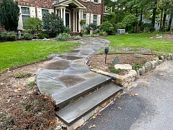 And after…new irregular Bluestone walkway!